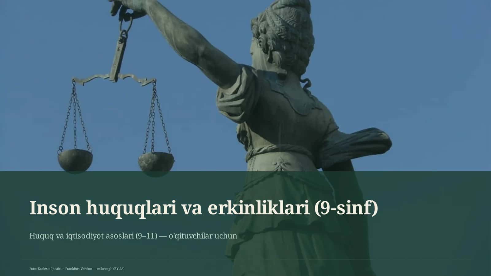Inson huquqlari va erkinliklari (9-sinf) 1