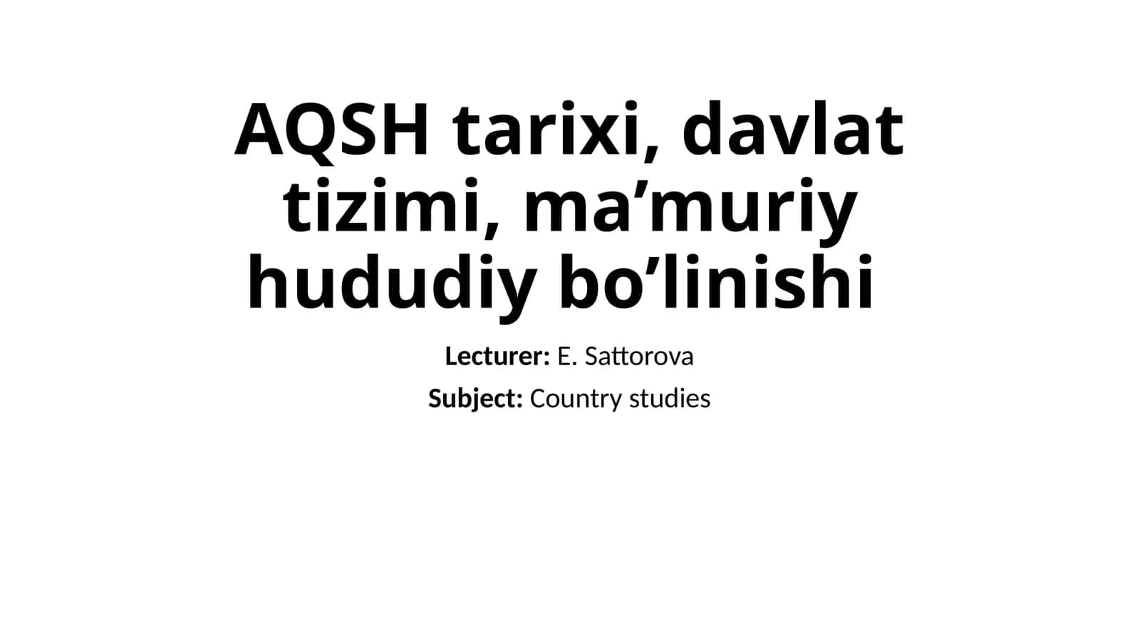 AQSH tarixi 1