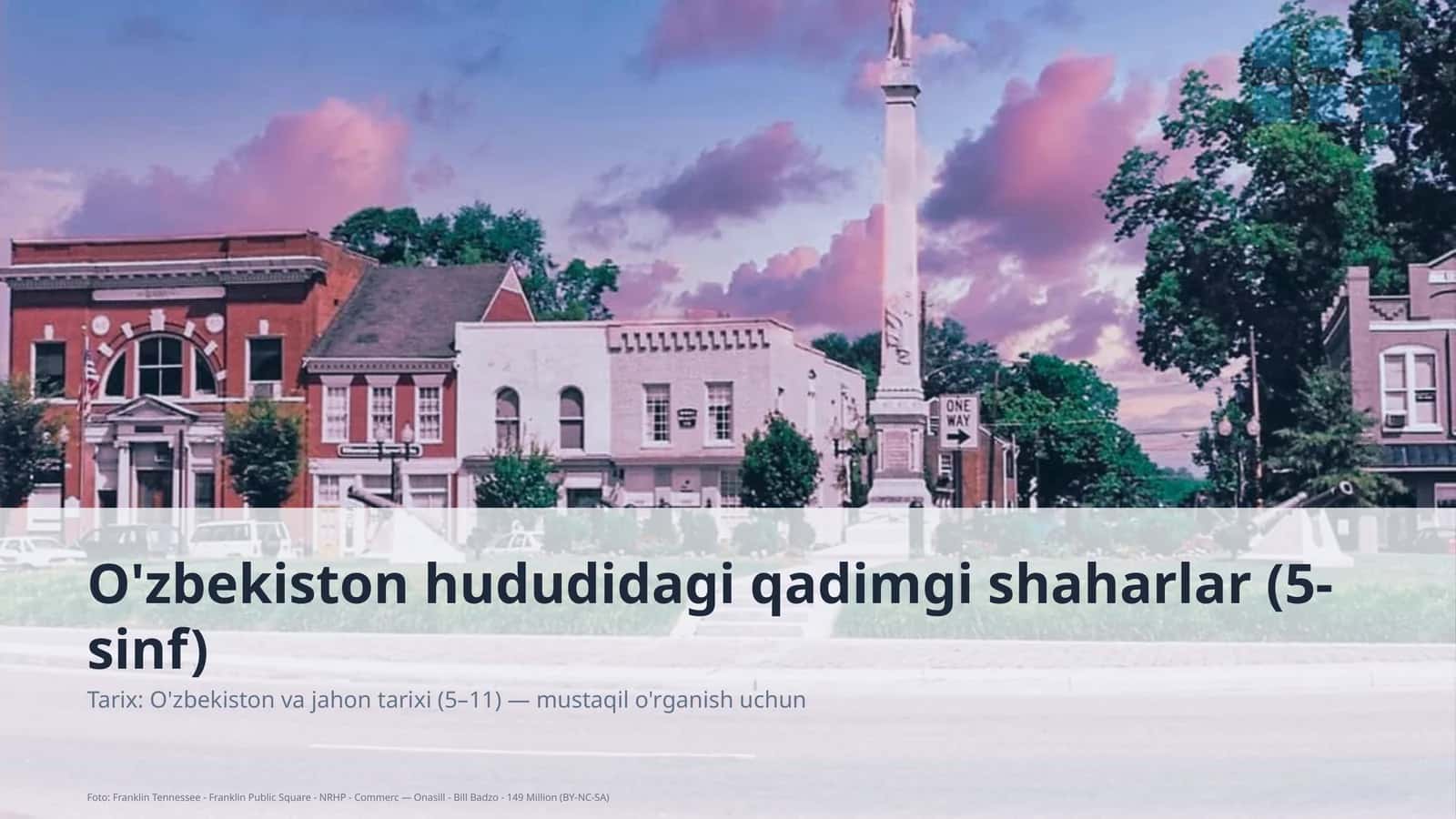 O'zbekiston hududidagi qadimgi shaharlar (5-sinf) 1