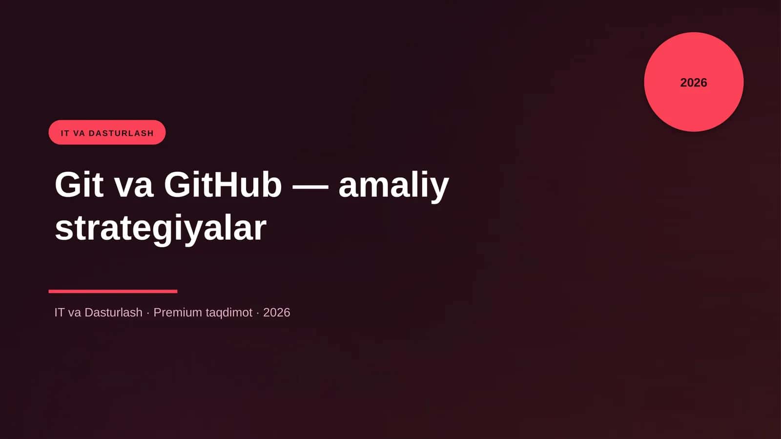 Git va GitHub — amaliy strategiyalar 1