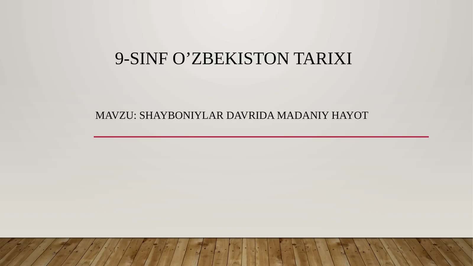 9-sinf O'zbekiston tarixi 1