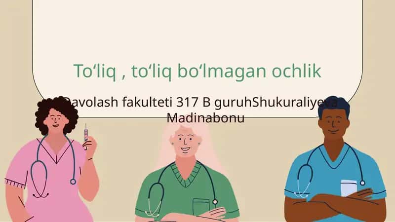 Toʻliq, toʻliq boʻlmagan ochlik 1