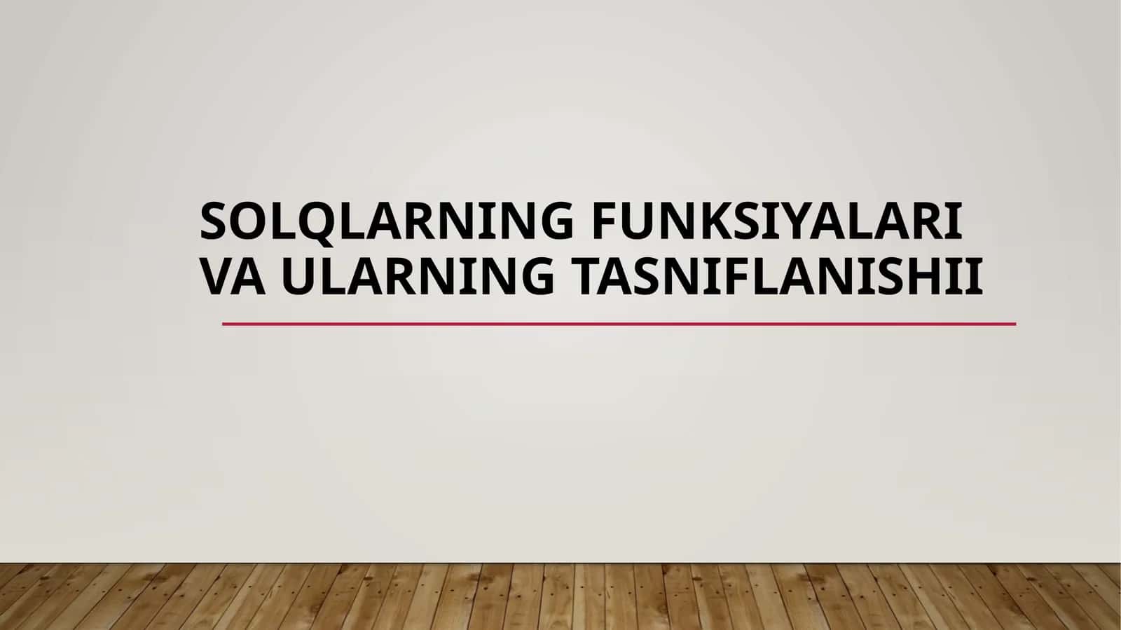Soliqlarning funksiyalari va ularning tasniflanishi 1