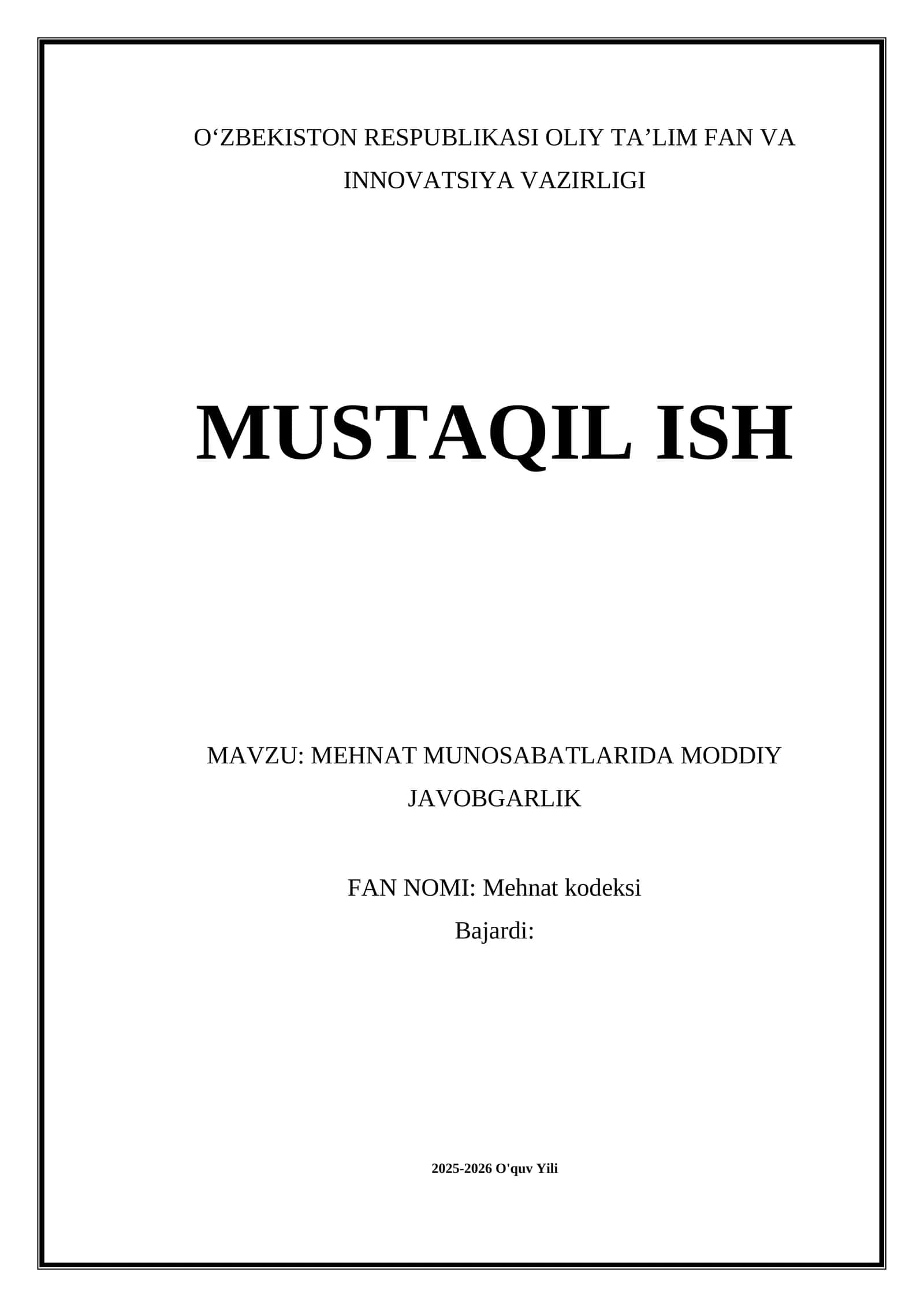 Mehnat kodeksi 1