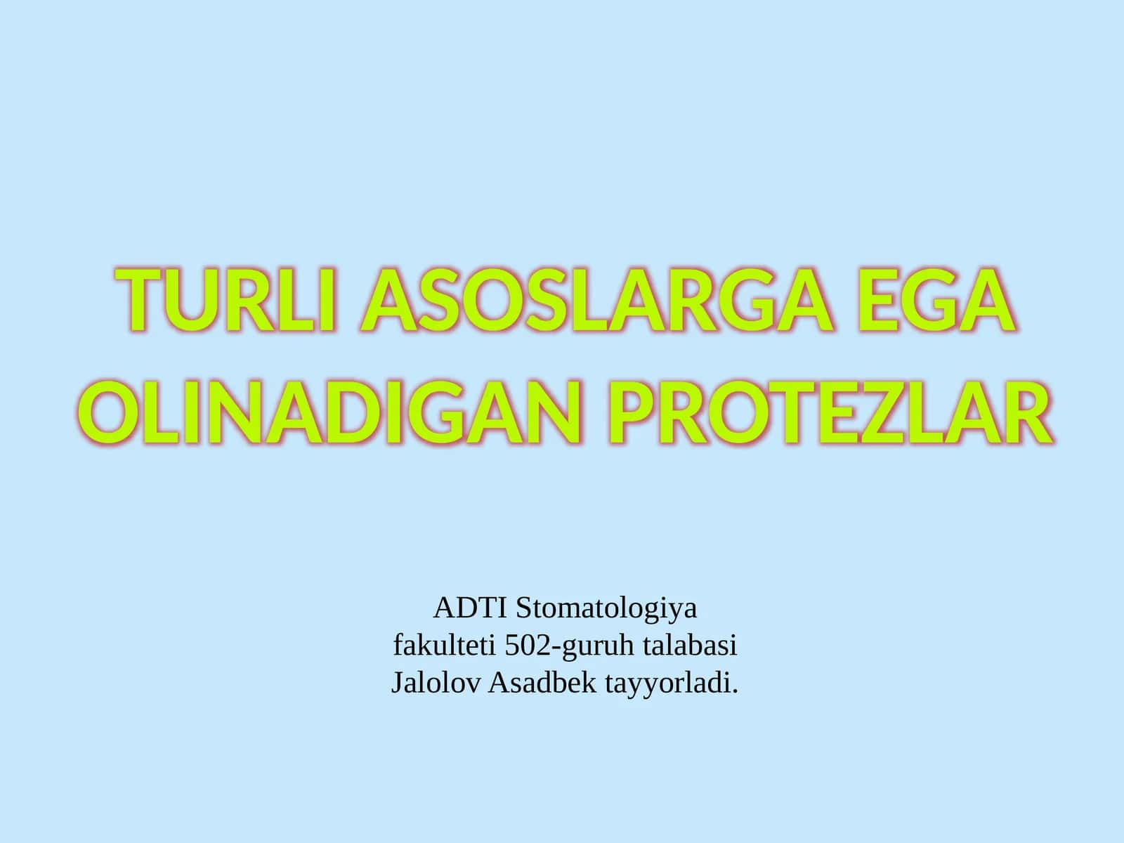 Ikki qavatli asosli olinadigan protezlar 1