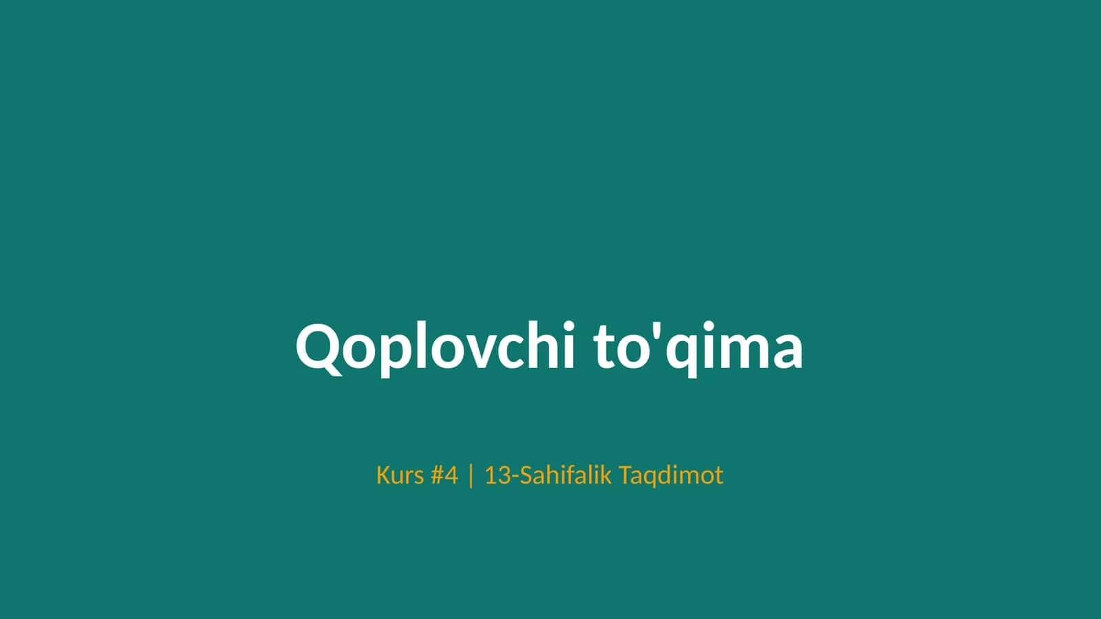 Qoplovchi to'qima 1