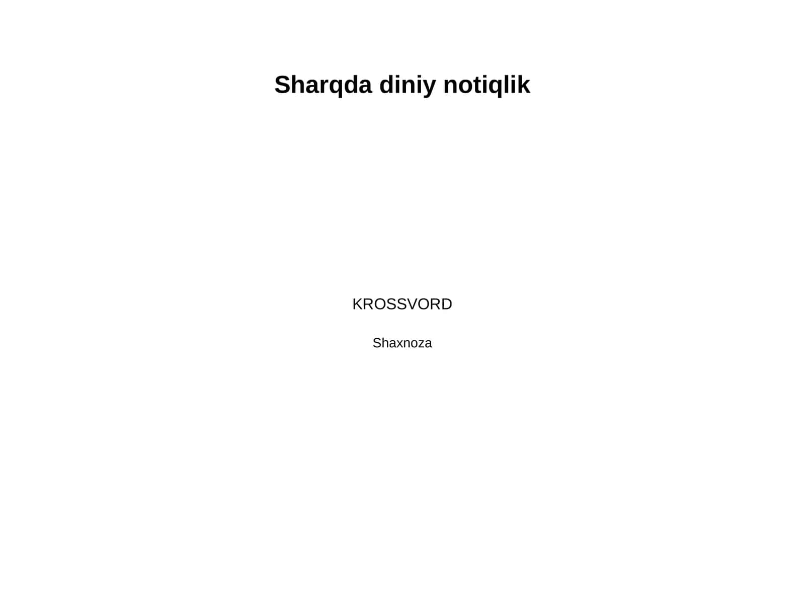 Sharqda diniy notiqlik 1