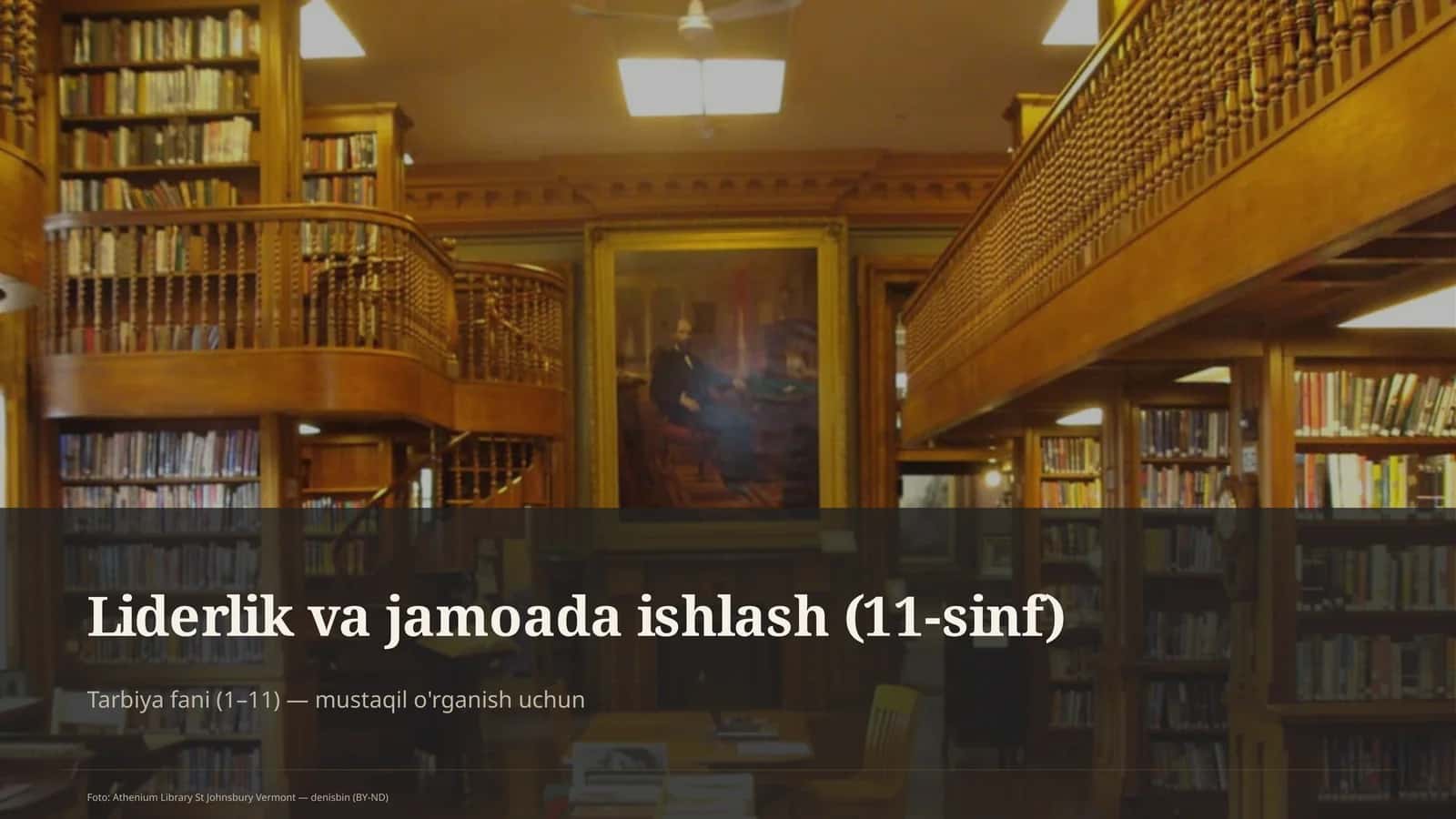 Liderlik va jamoada ishlash (11-sinf) 1