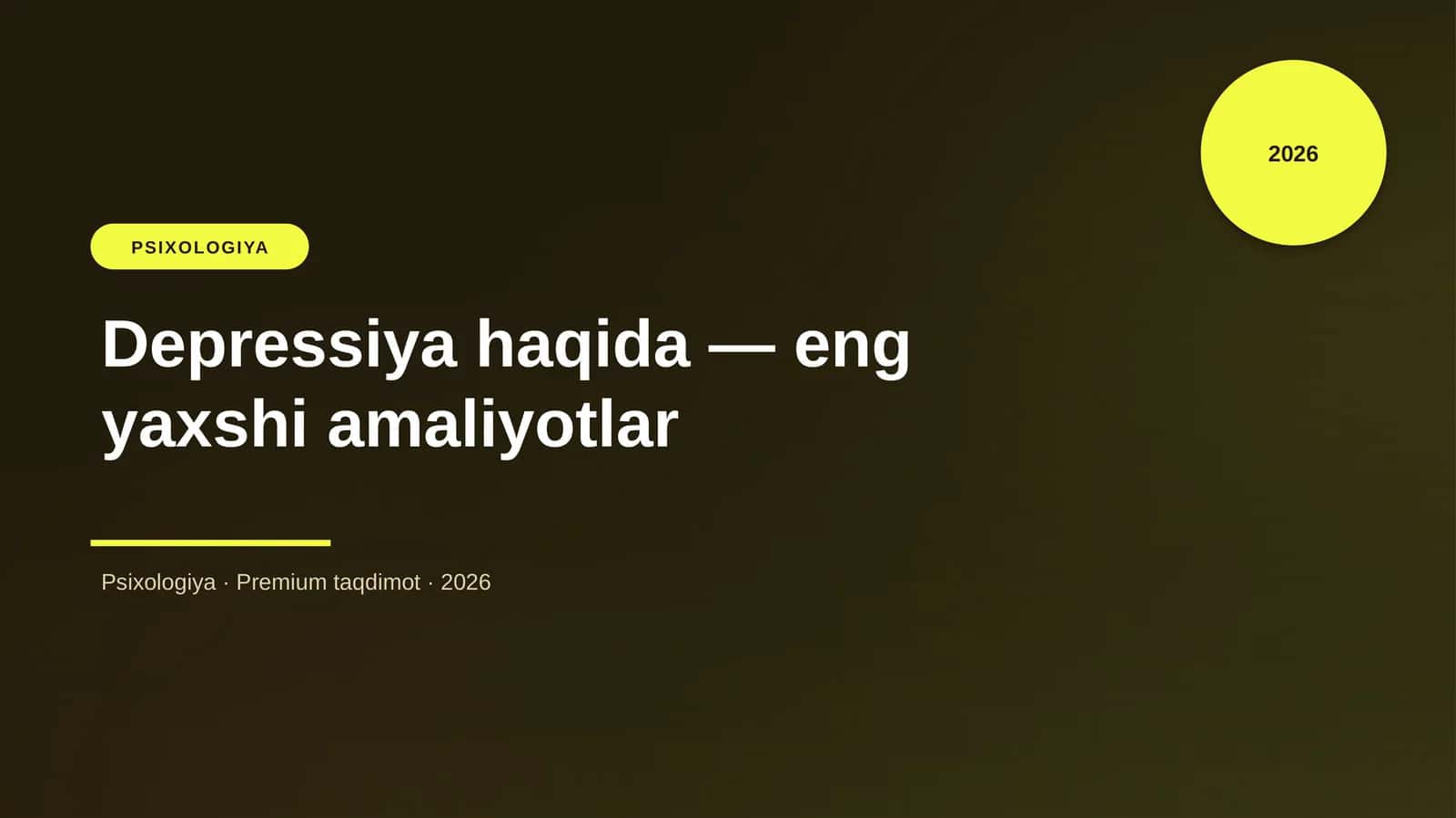 Depressiya haqida — eng yaxshi amaliyotlar 1