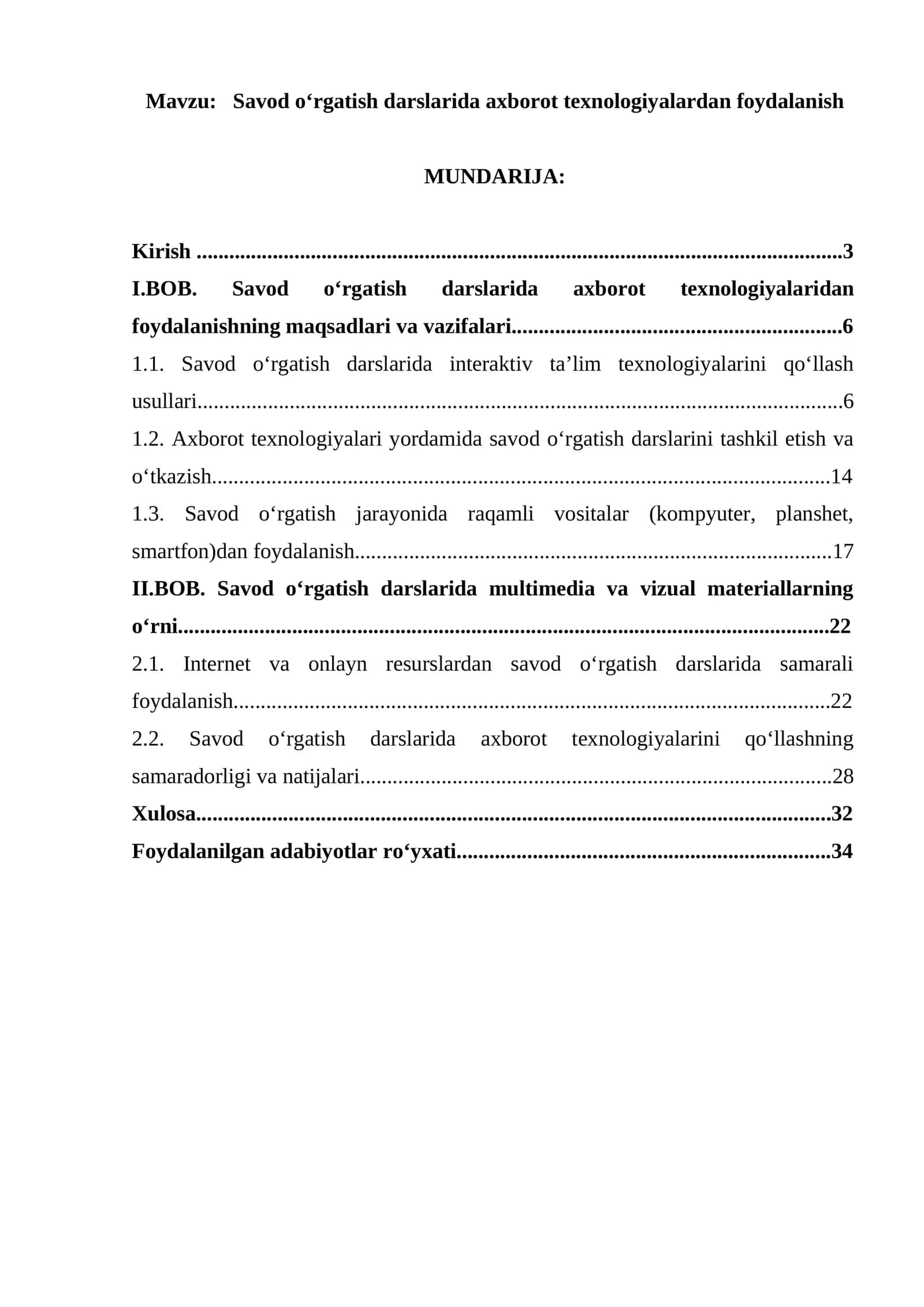 Savod o‘rgatish darslarida axborot texnologiyalardan foydalanish 1