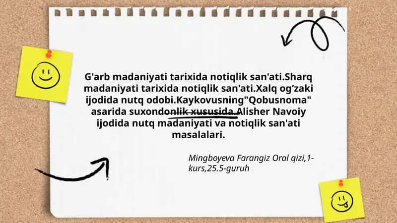 Alisher Navoiy ijodida nutq madaniyati va notiqlik san'ati masalalari 1