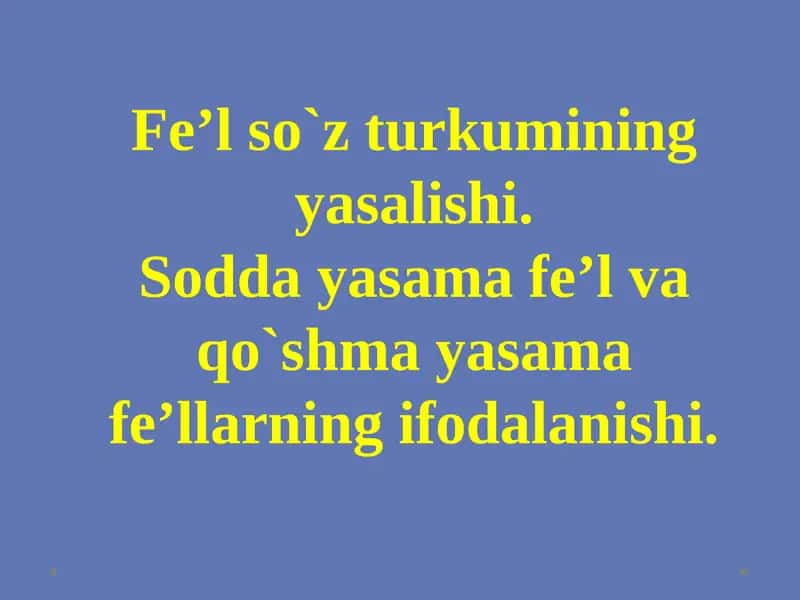 Fe’lningyasalishi 1