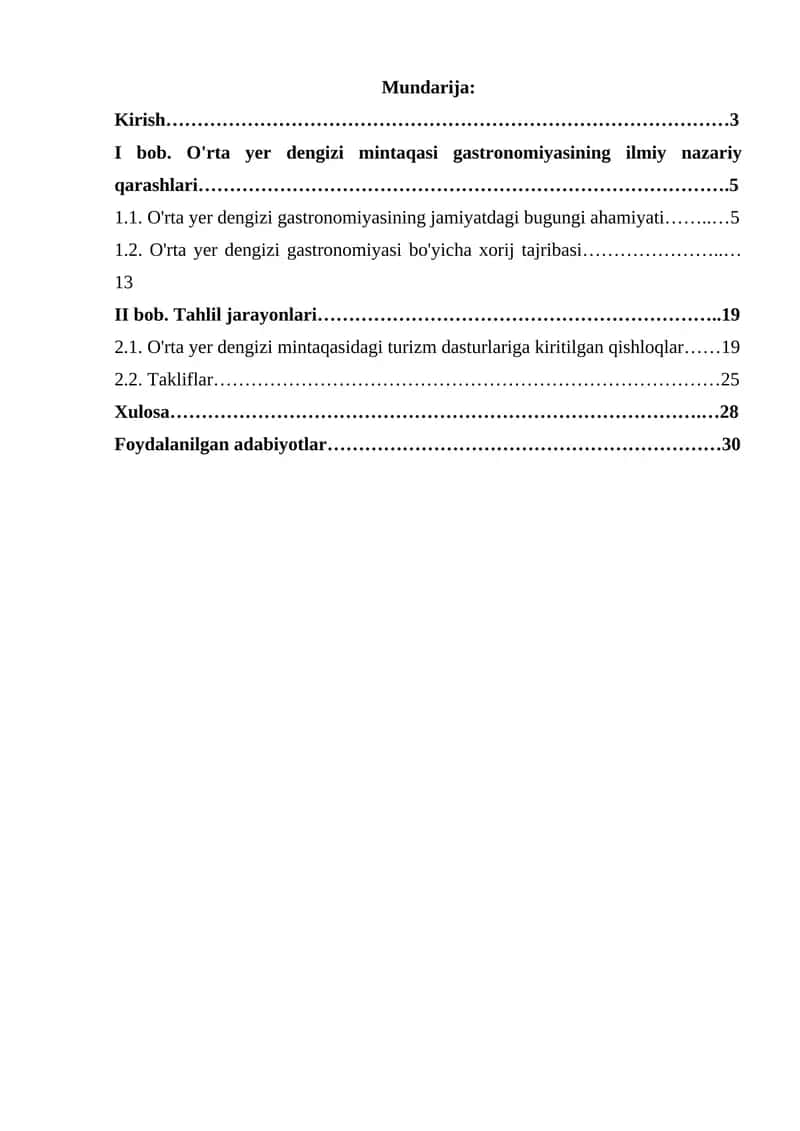 O'rta yer dengizi mintaqasi gastronomiyasi 1