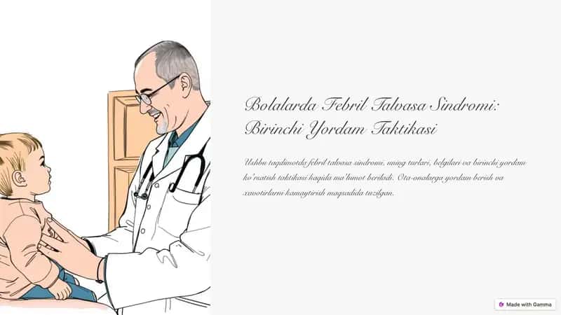 Bolalarda Febril Talvasa Sindromi: Birinchi Yordam Taktikasi 1