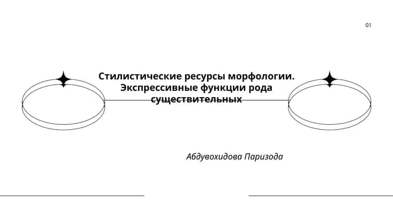 Стилистические ресурсы морфологии. Экспрессивные функции рода существительных 1