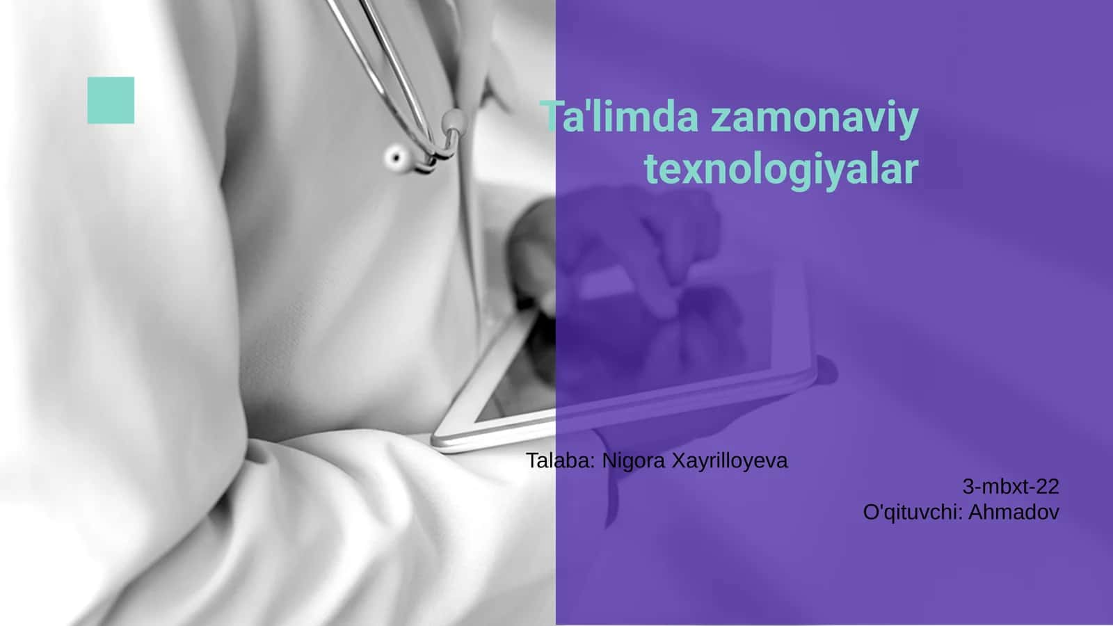 Ta'limda zamonaviy texnologiyalar 1