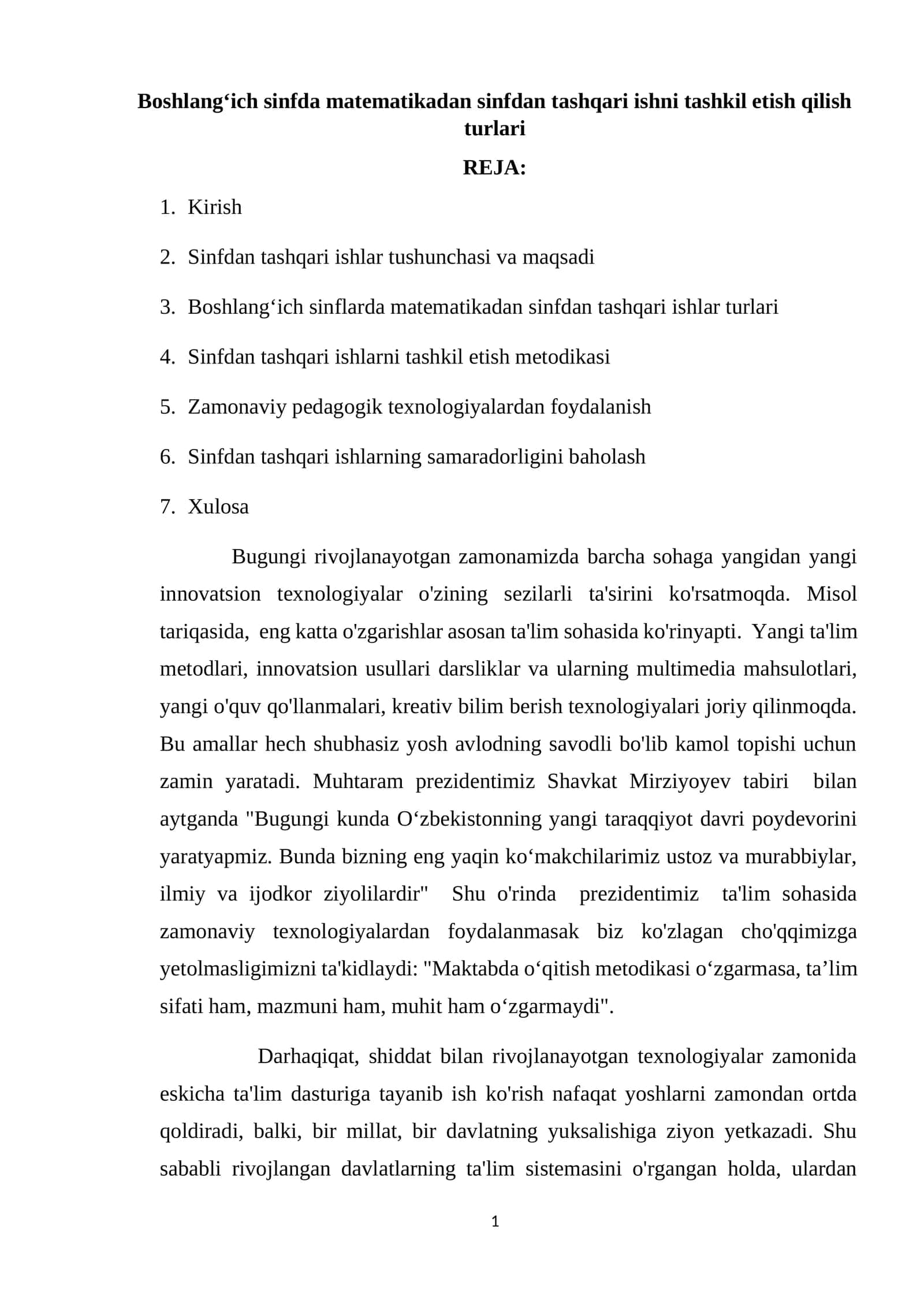 Boshlang‘ich sinfda matematikadan sinfdan tashqari ishni tashkil etish qilish turlari 1