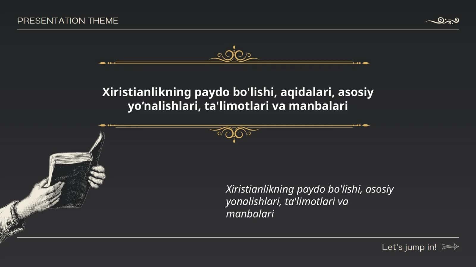 Xiristianlikning paydo bo'lishi, aqidalari, asosiy yo‘nalishlari, ta'limotlari va manbalari 1