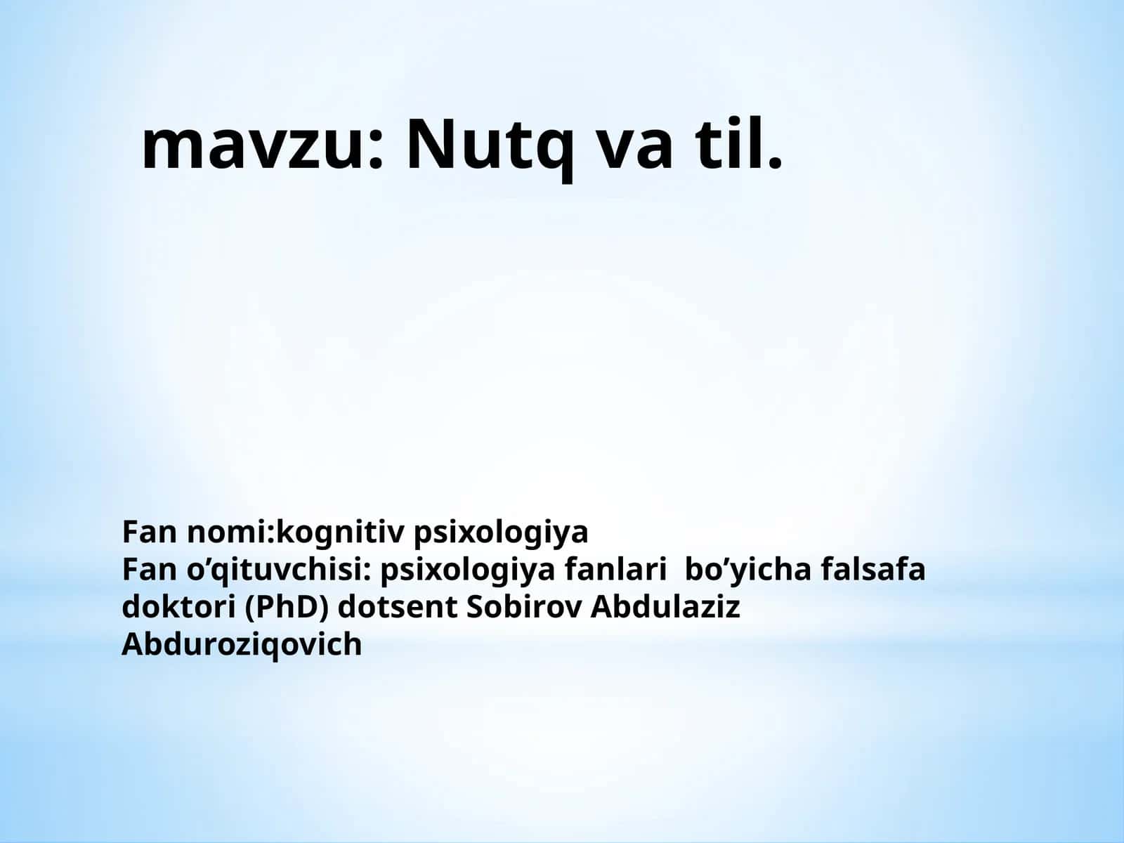 Nutq va til 1