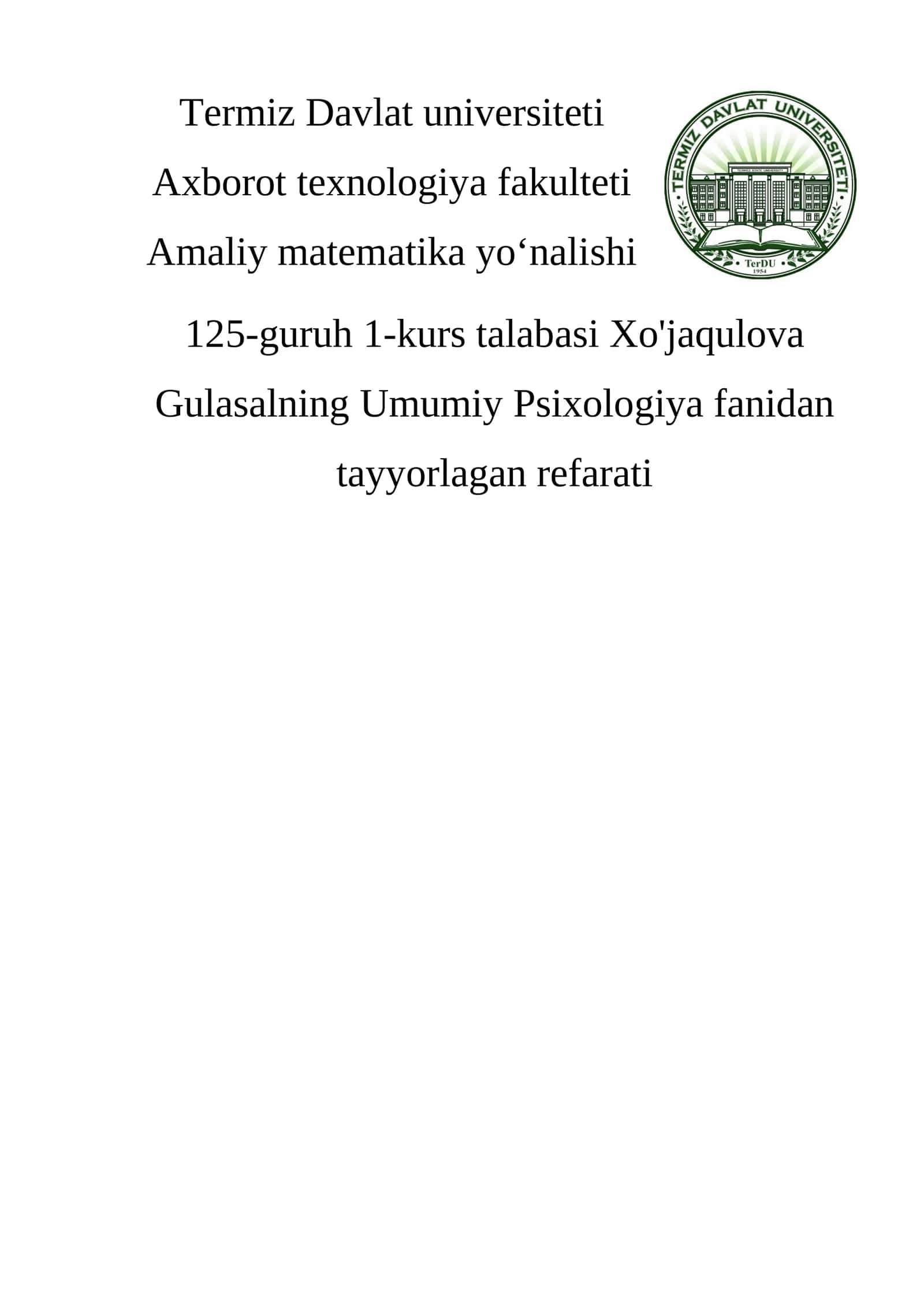 O‘spirinlik davrida psixik rivojlanish jarayonlari va muammolari 1