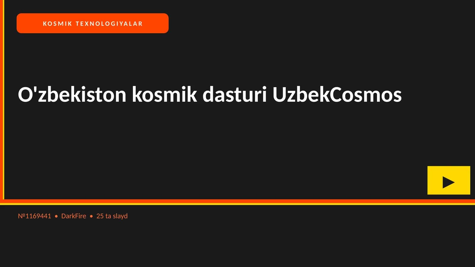 KOSMIK TEXNOLOGIYALAR 1