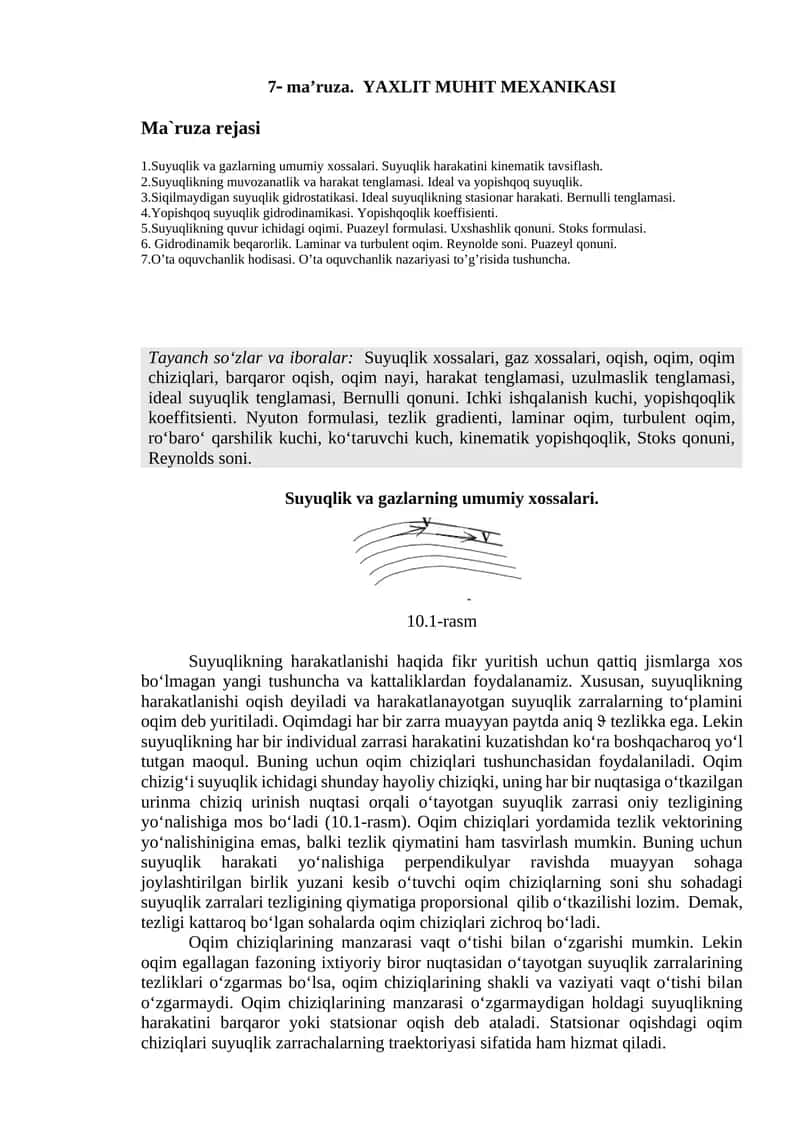 YAXLIT MUHIT MEXANIKA 1