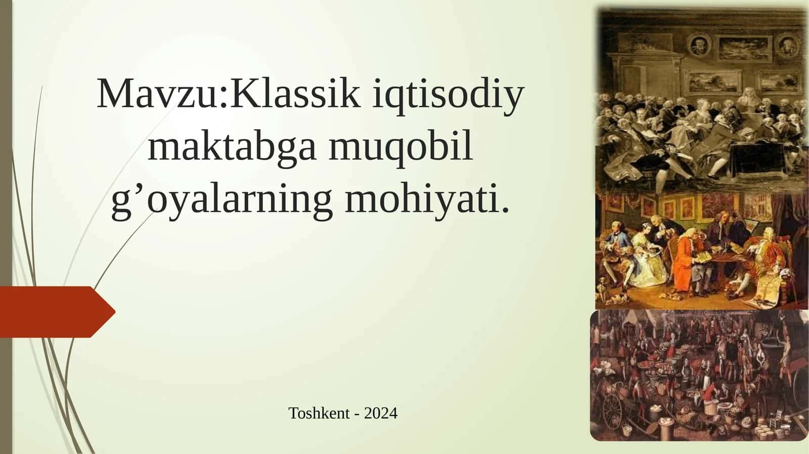 Klassik iqtisodiy maktabga muqobil g’oyalarning mohiyati 1