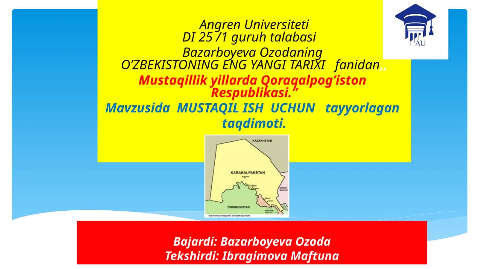 Qoraqalpog'iston tarixi va geografiyasi 1
