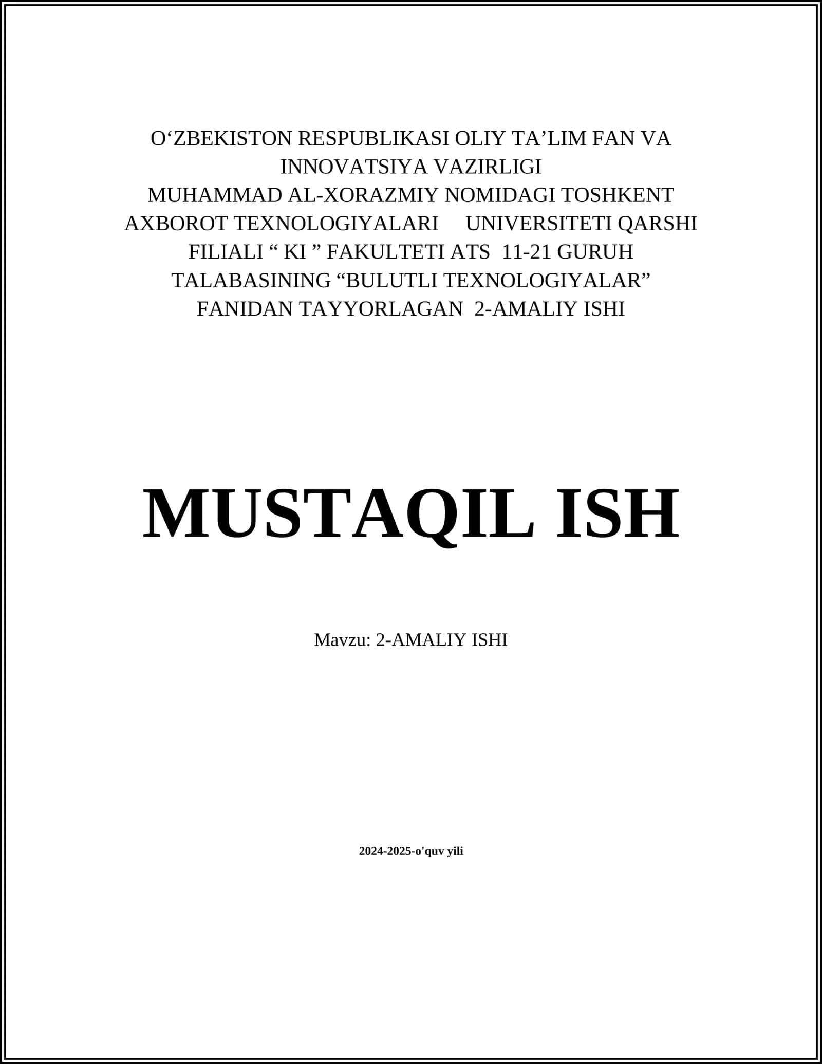 2-AMALIY ISH: Jarayonlar monitoringi 1