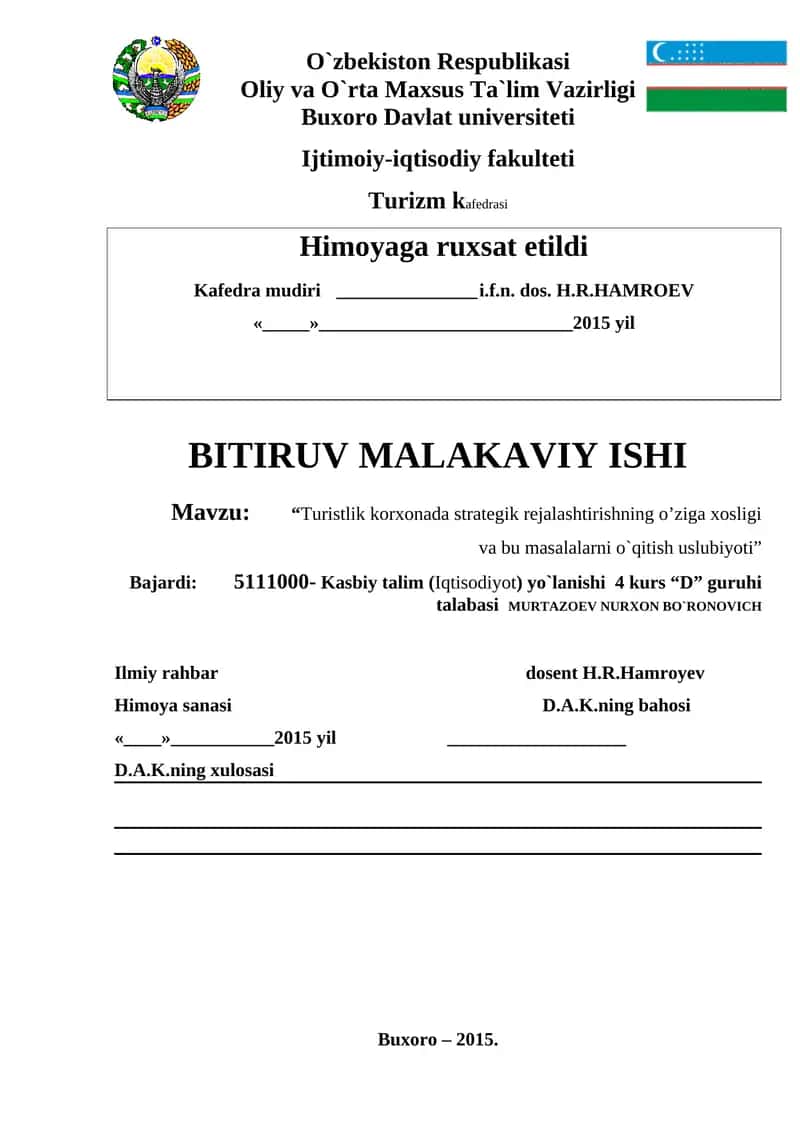 BITIRUV MALAKAVIY ISHI 1