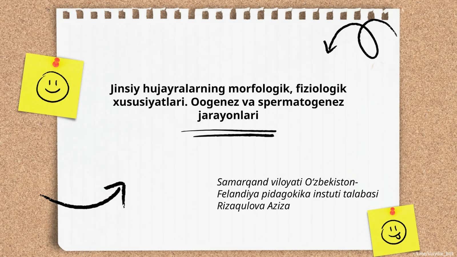 Oogenez va spermatogenez jarayonlari 1