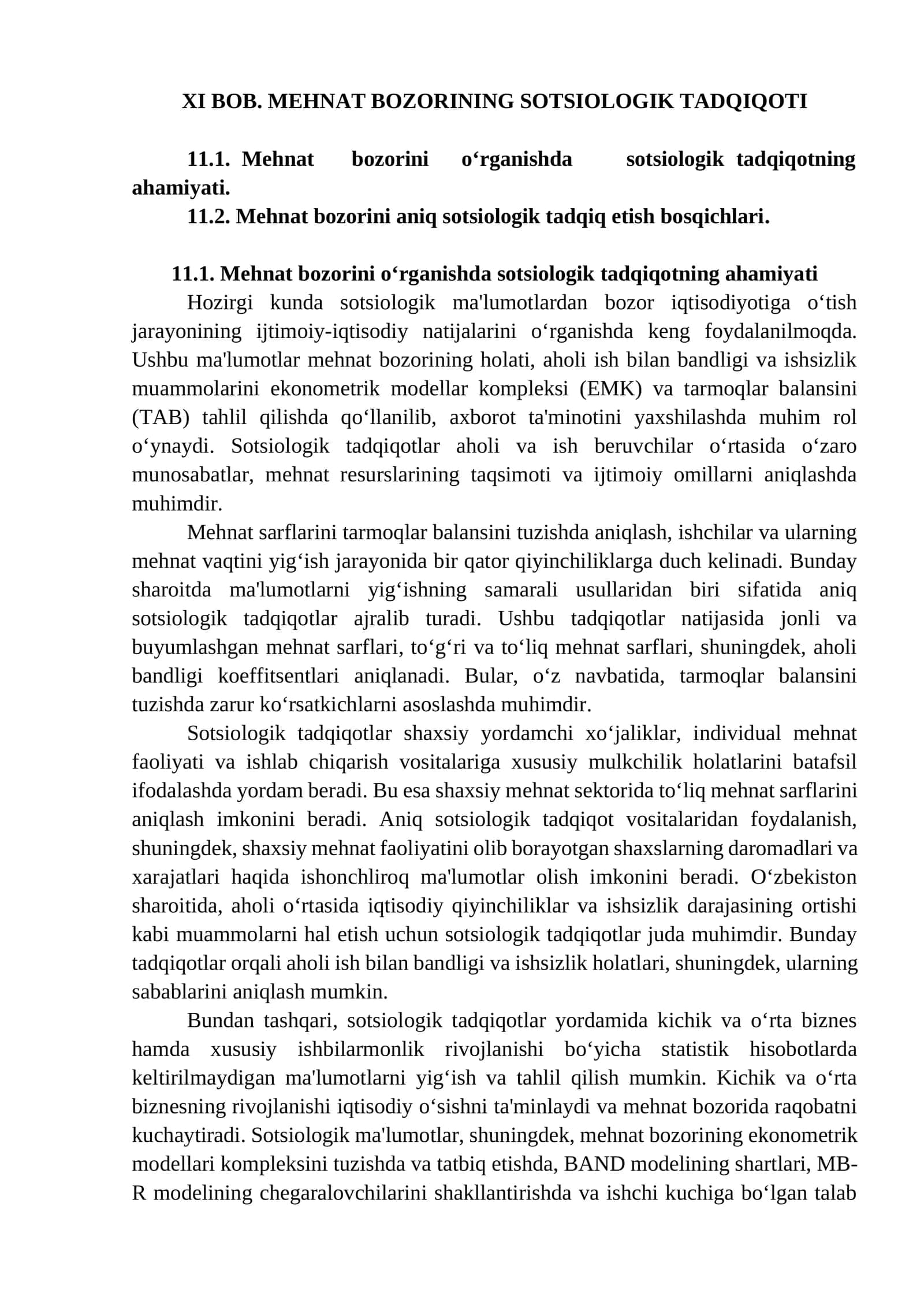 MEHNAT BOZORINING SOTSIOLOGIK TADQIQOTI 1