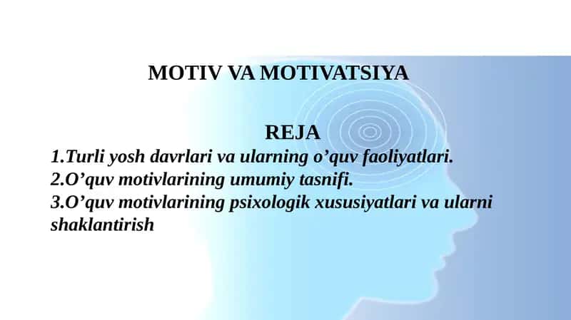 MOTIV VA MOTIVATSIYA 1
