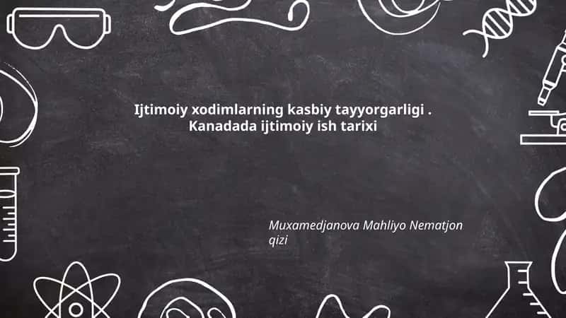 Kanadada ijtimoiy ish tarixi 1