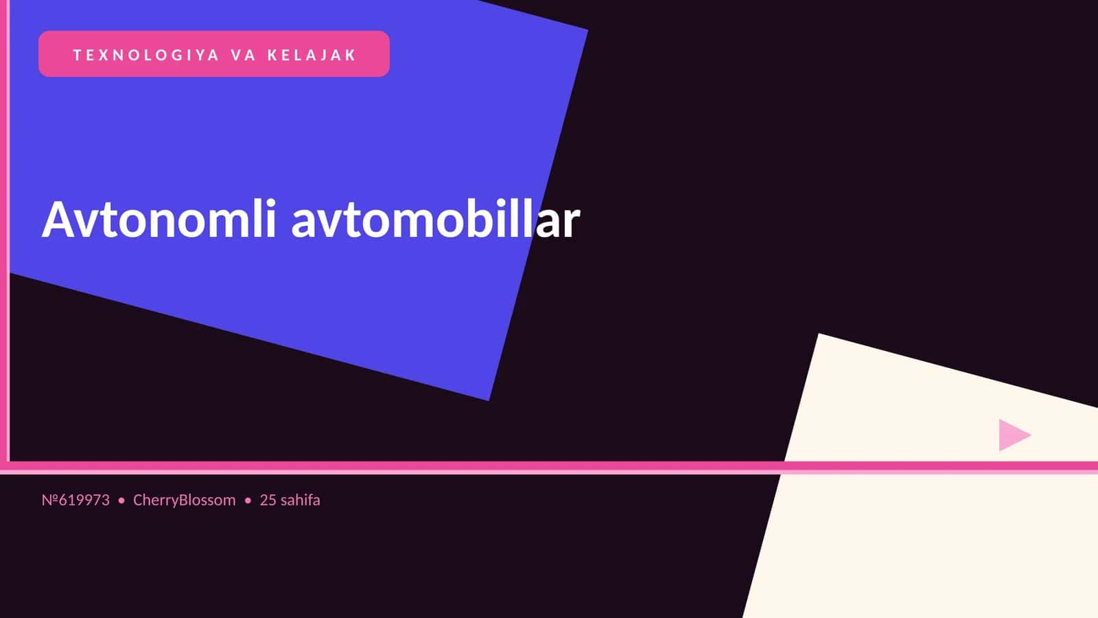 Avtonomli avtomobillar 1