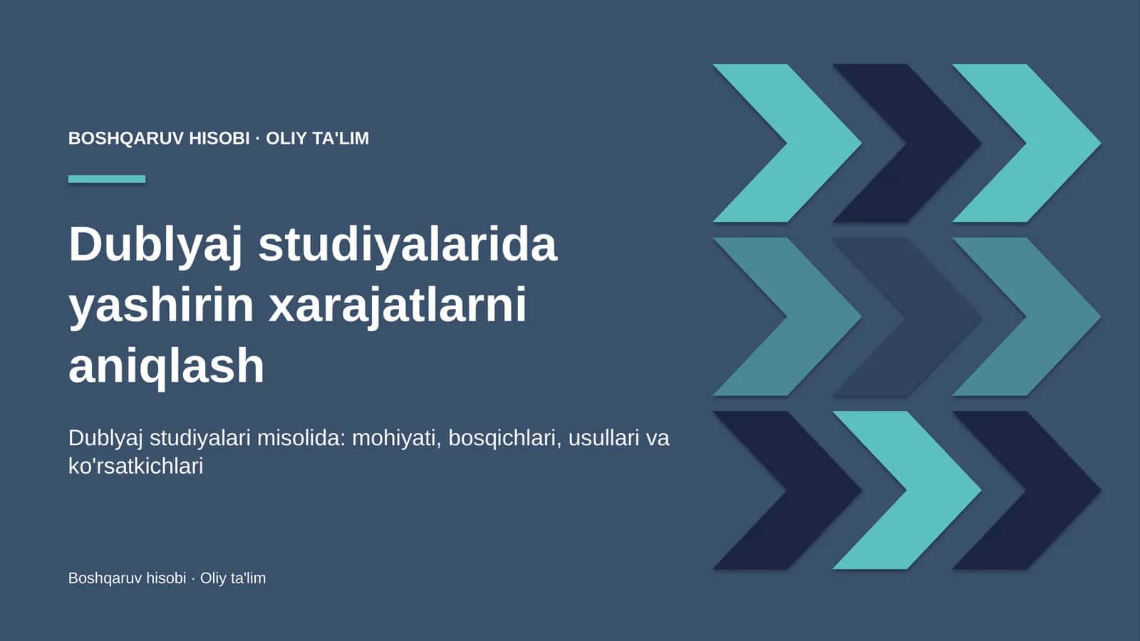 Dublyaj studiyalarida yashirin xarajatlarni aniqlash 1