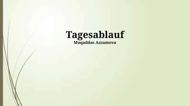 Tagesablauf 1