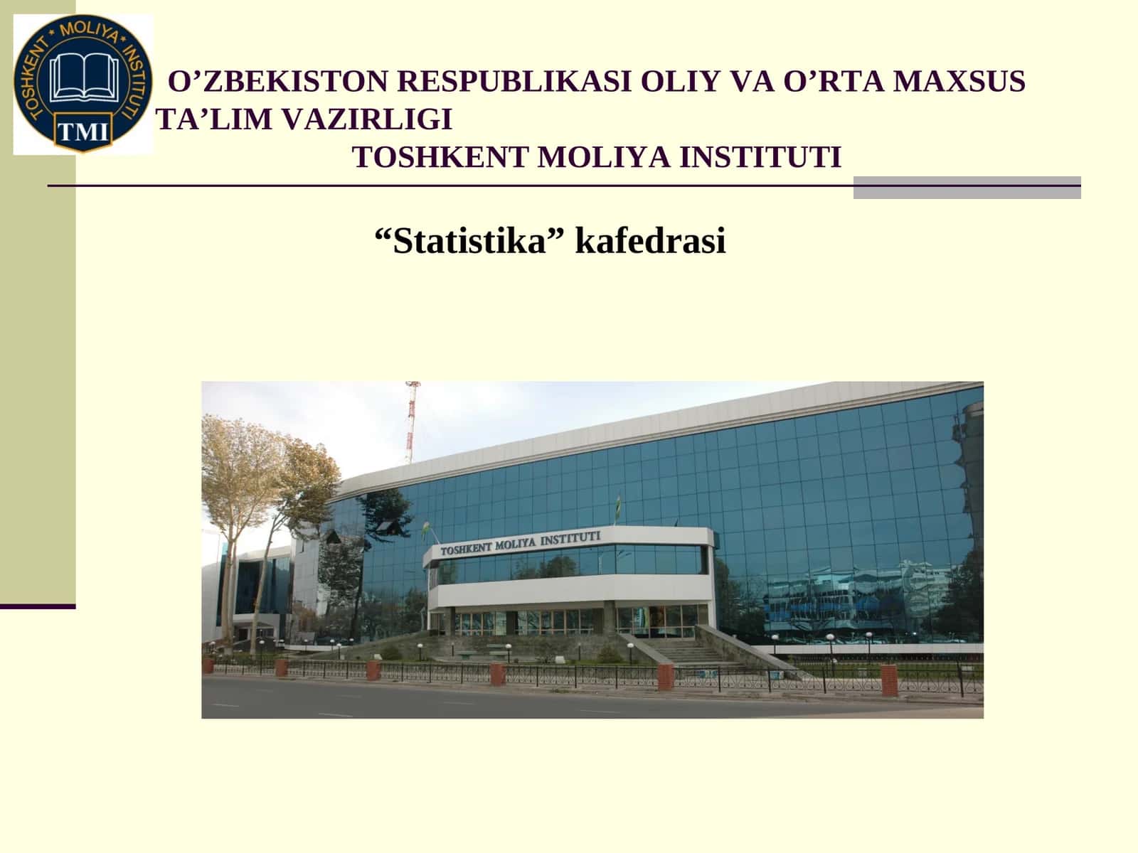 STATISTIK MA’LUMOTLARNI JADVAL VA GRAFIKLARDA TASVIRLASH 1