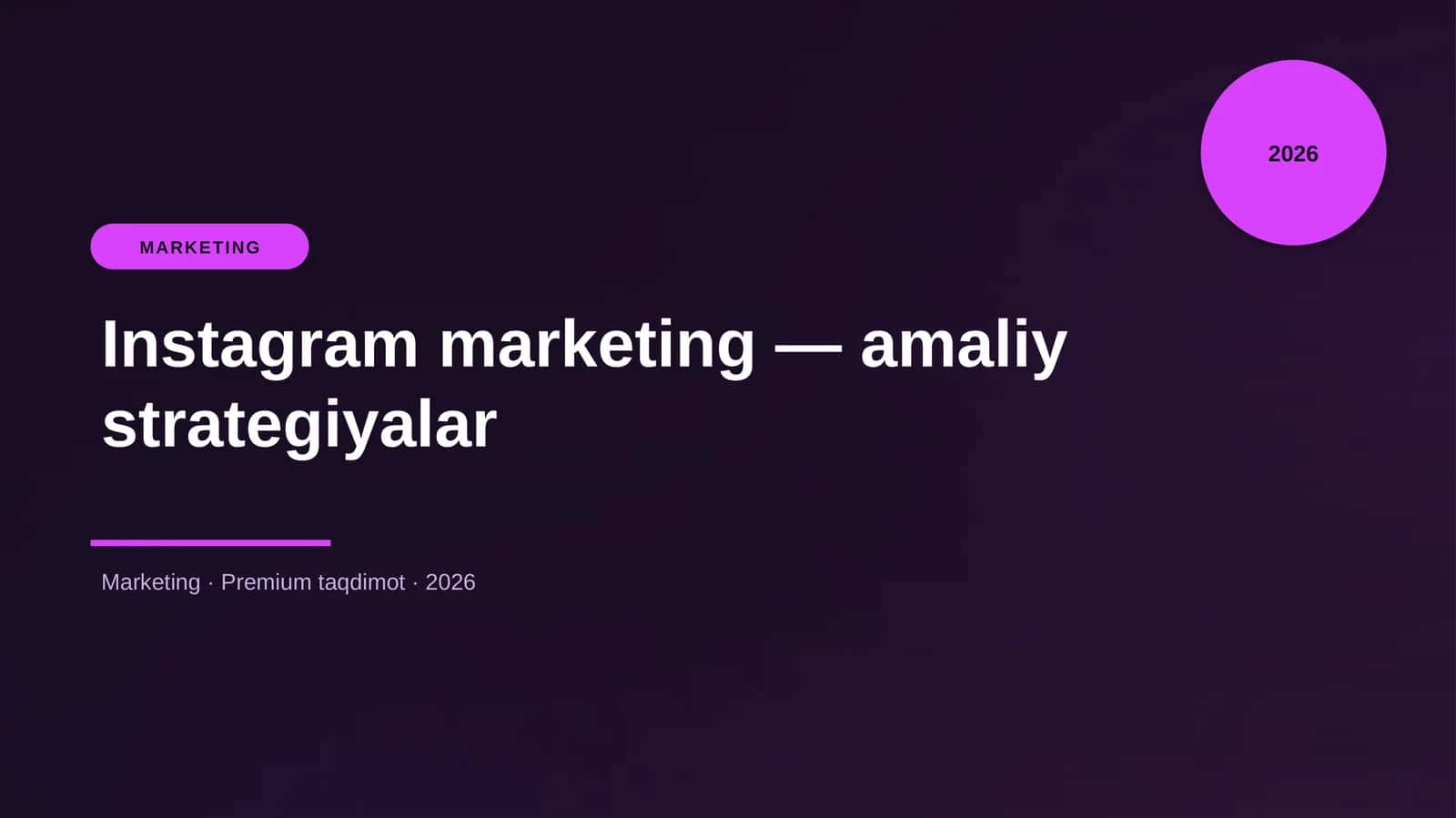 Instagram marketing — amaliy strategiyalar 1