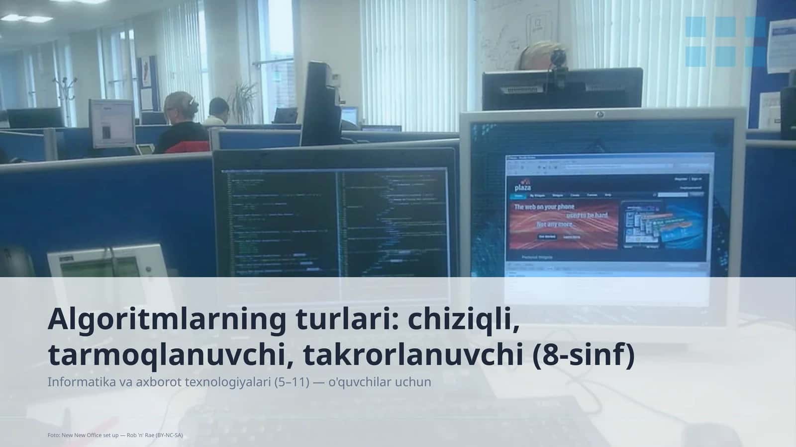 Algoritmlarning turlari: chiziqli, tarmoqlanuvchi, takrorlanuvchi (8-sinf) 1