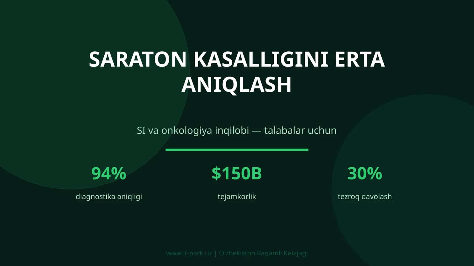 Saraton kasalligini erta aniqlash 1