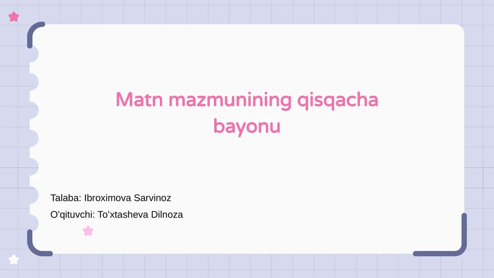 Matn mazmunining tahlili 1