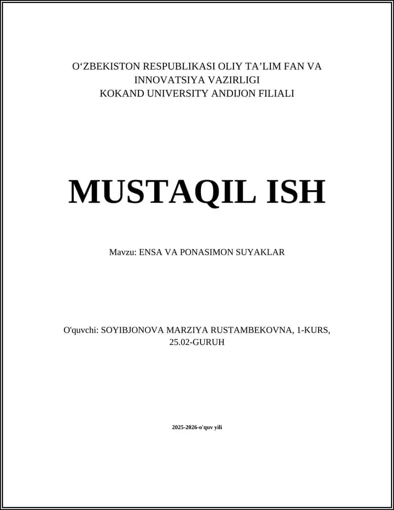 ENSA VA PONASIMON SUYAKLAR 1