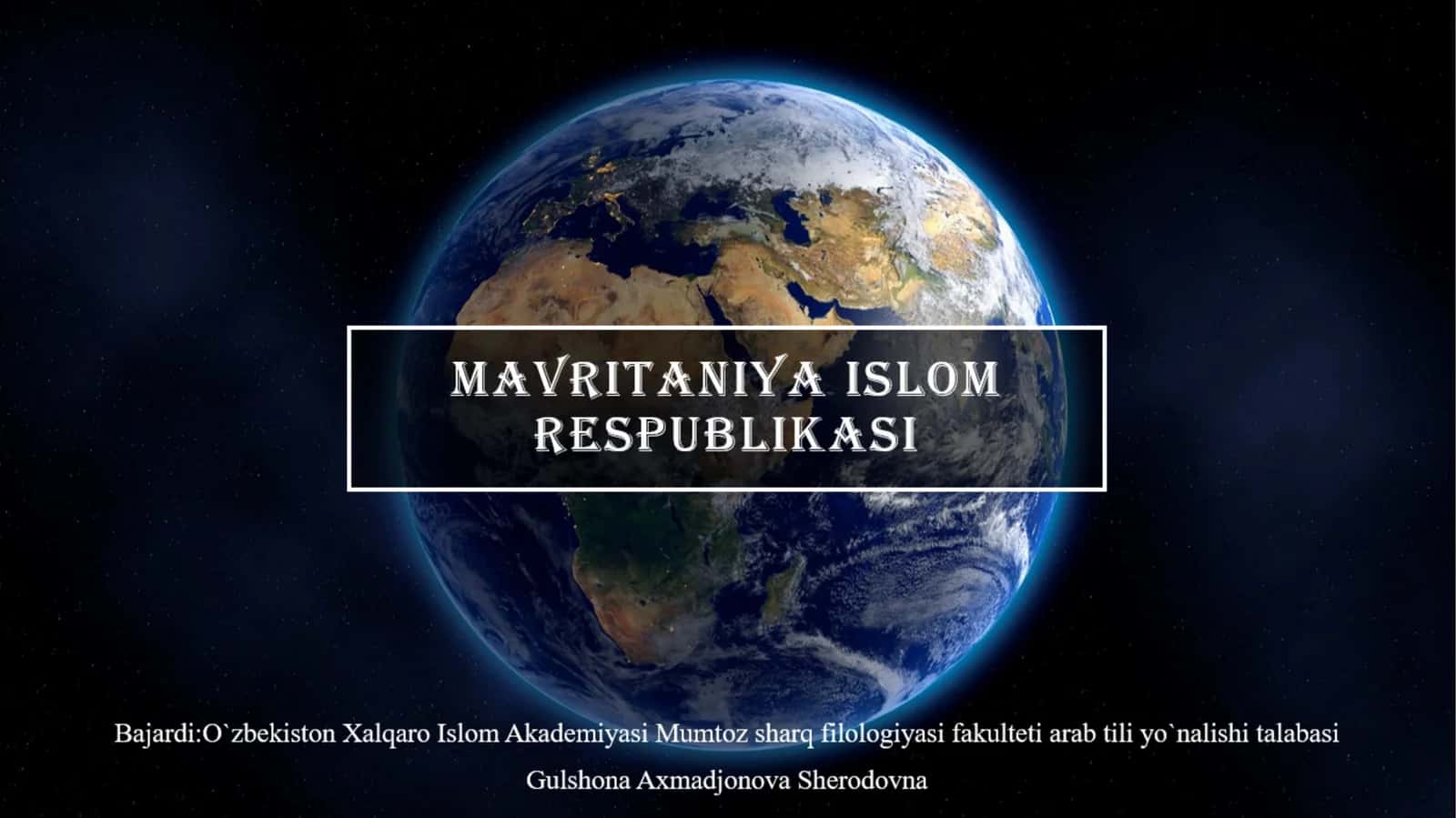 PPT Mavritaniya Islom Respublikasi 1