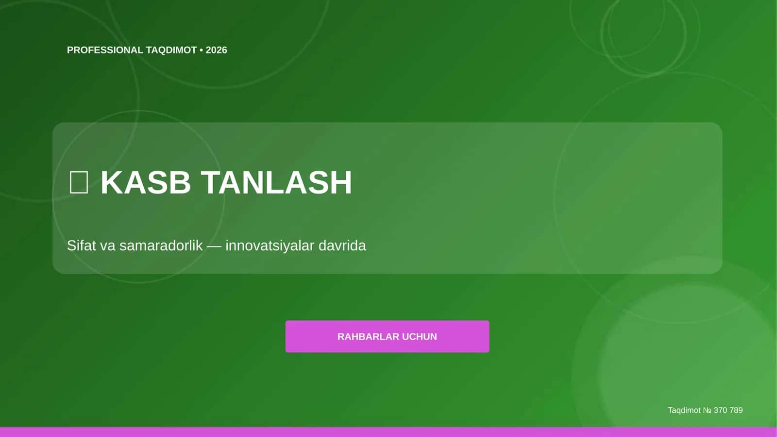 Professional Taqdimot • 2026 1