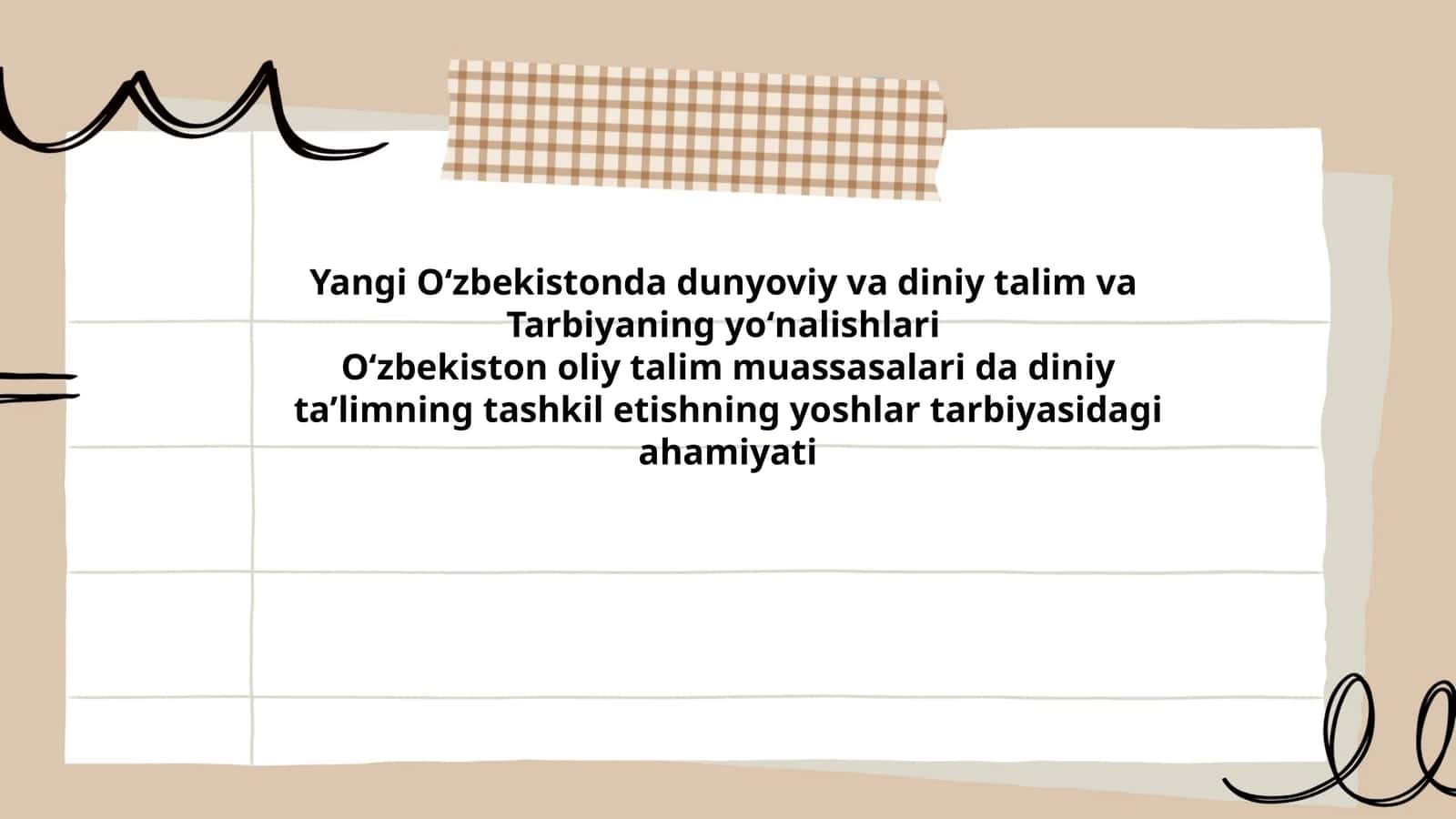 Tarbiyaning yoʻnalishlari 1