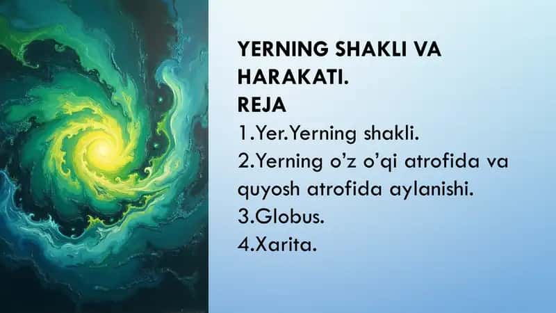 Yerning tabiiy shakli 1