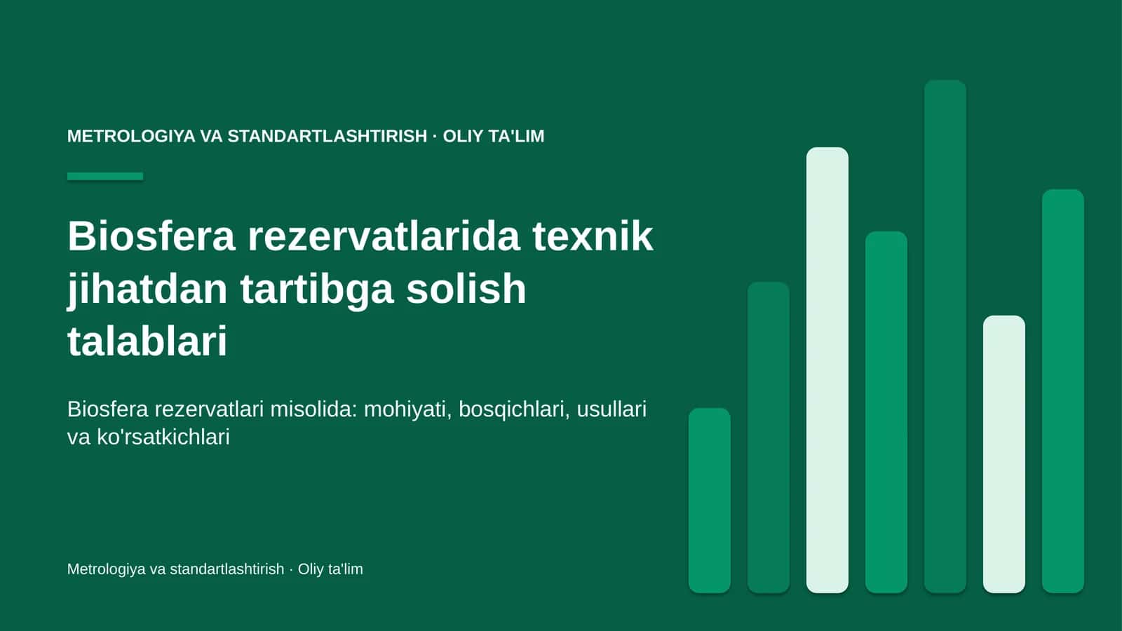 biosfera rezervatlarida texnik jihatdan tartibga solish talablari 8853 1