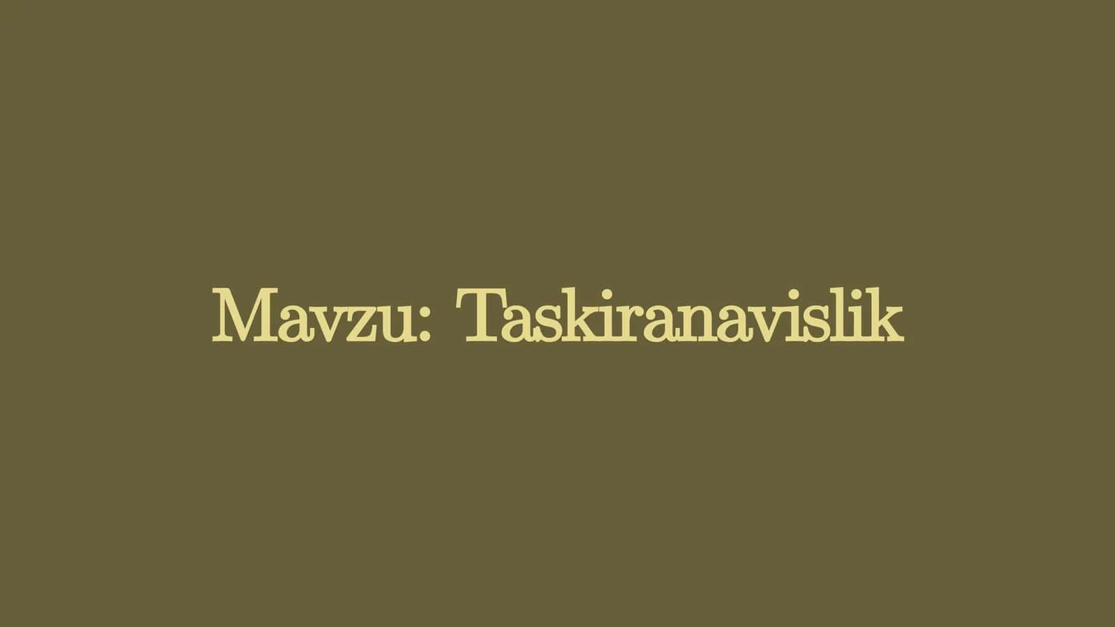 Taskiranavislik 1