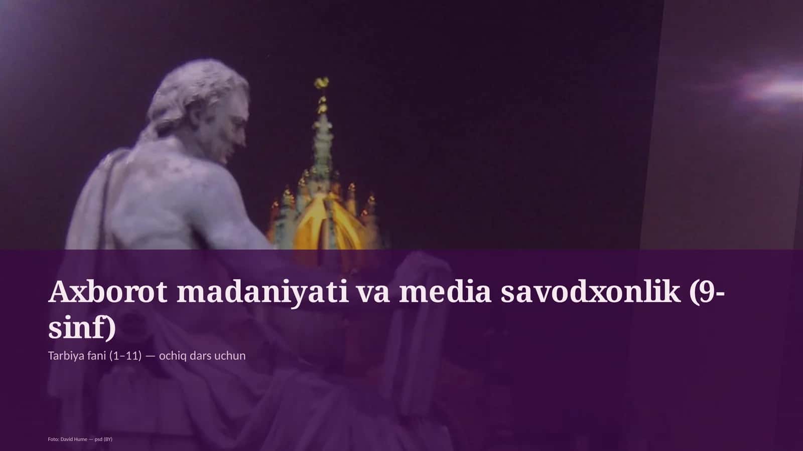 Axborot madaniyati va media savodxonlik (9-sinf) 1
